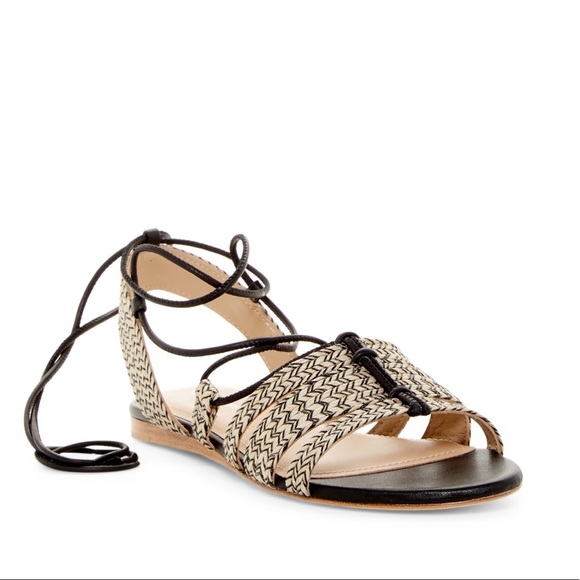 Pour La Victoire Shoes - Pour La Victoire Lora laced up flat sandals 5.5